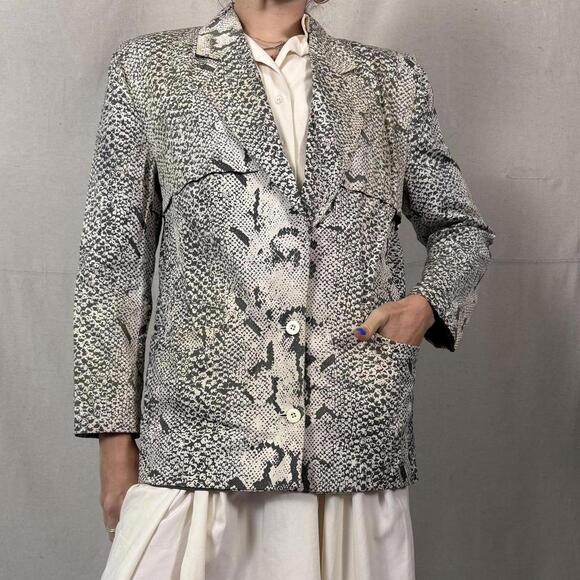 Vintage Genny by Versace Snake Print Jacket – Size 10